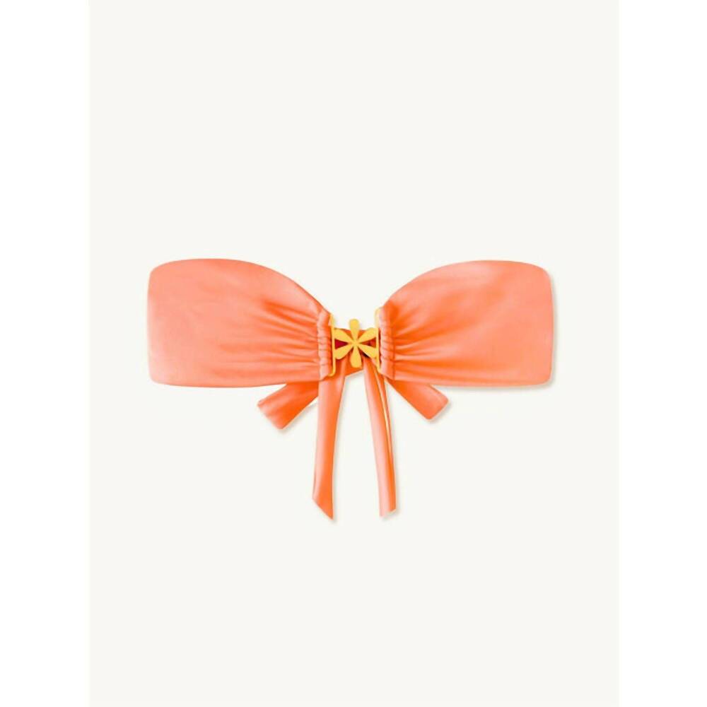 NEW ASTA RESORT women's mia bikini top in tangerine